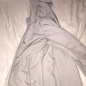 Gray rain jacket